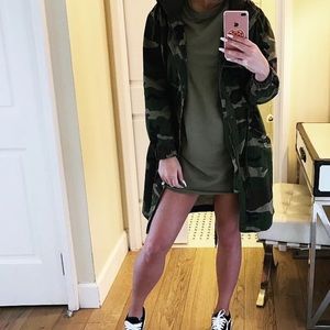 Camo Denim Trench